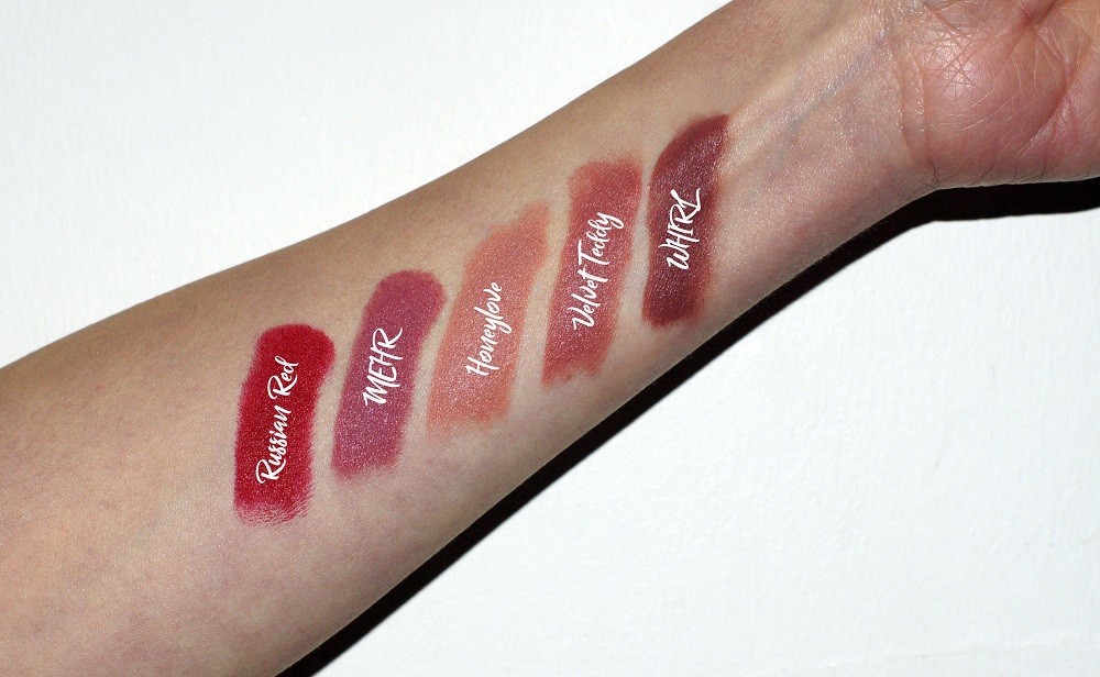 Brunette on Demand MAC lipstick swatches