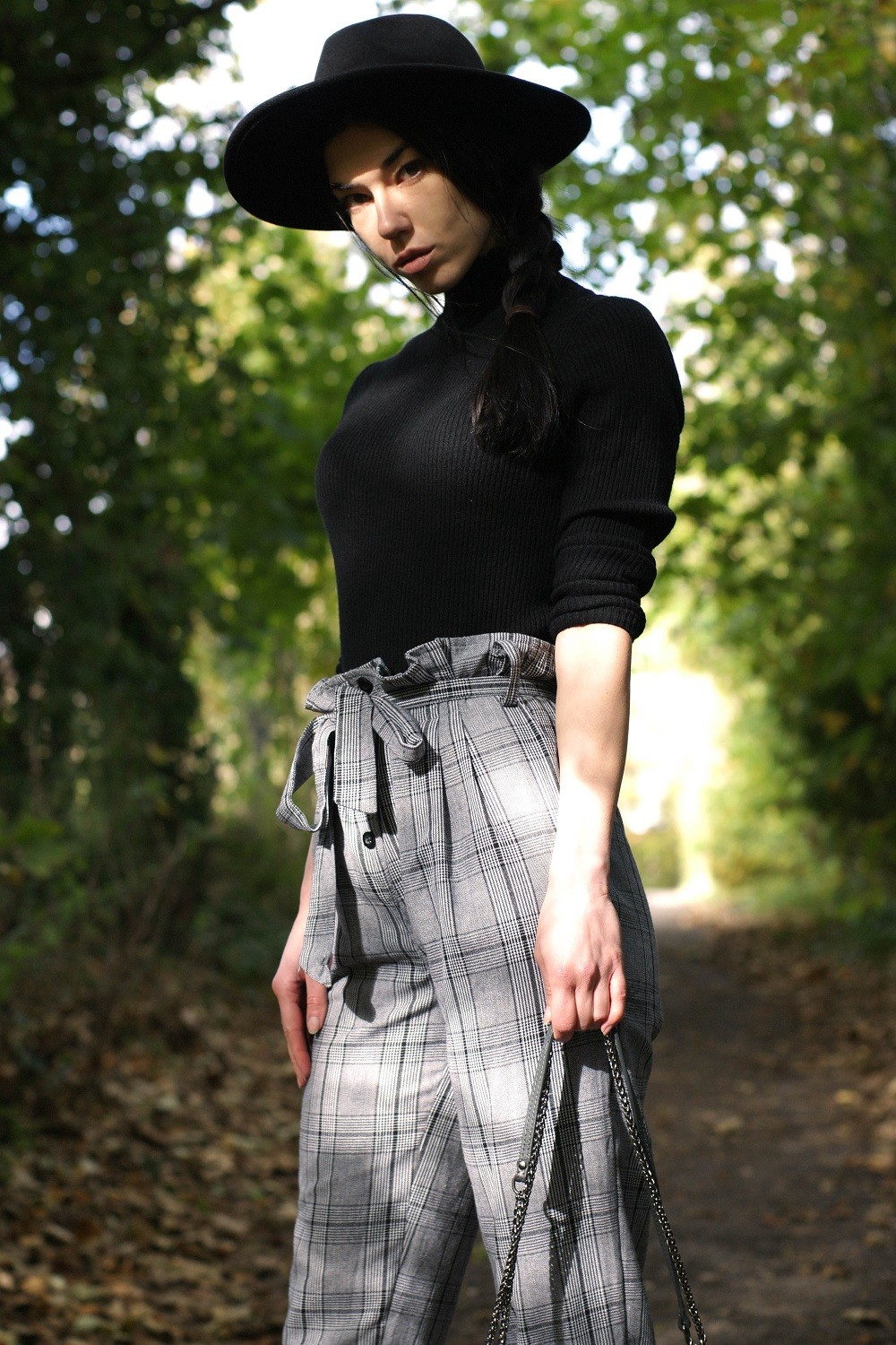 Check pattern trousers deals