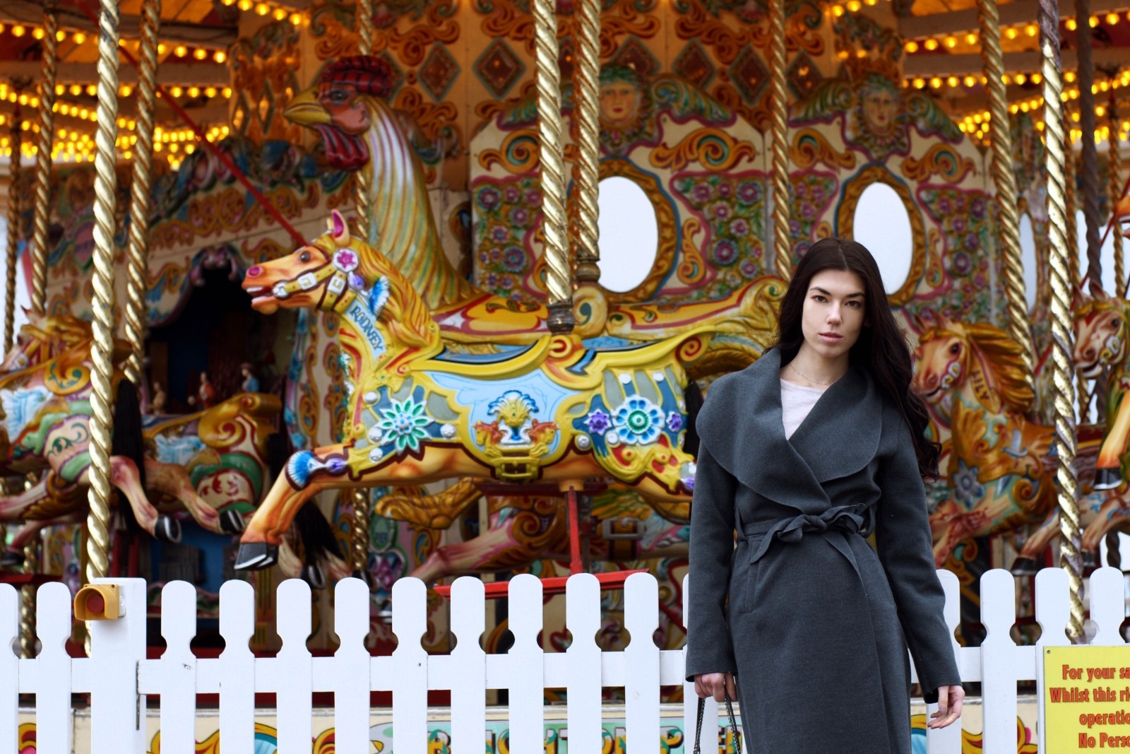 Brunette on Demand Keeping it Casual in A Long Coat