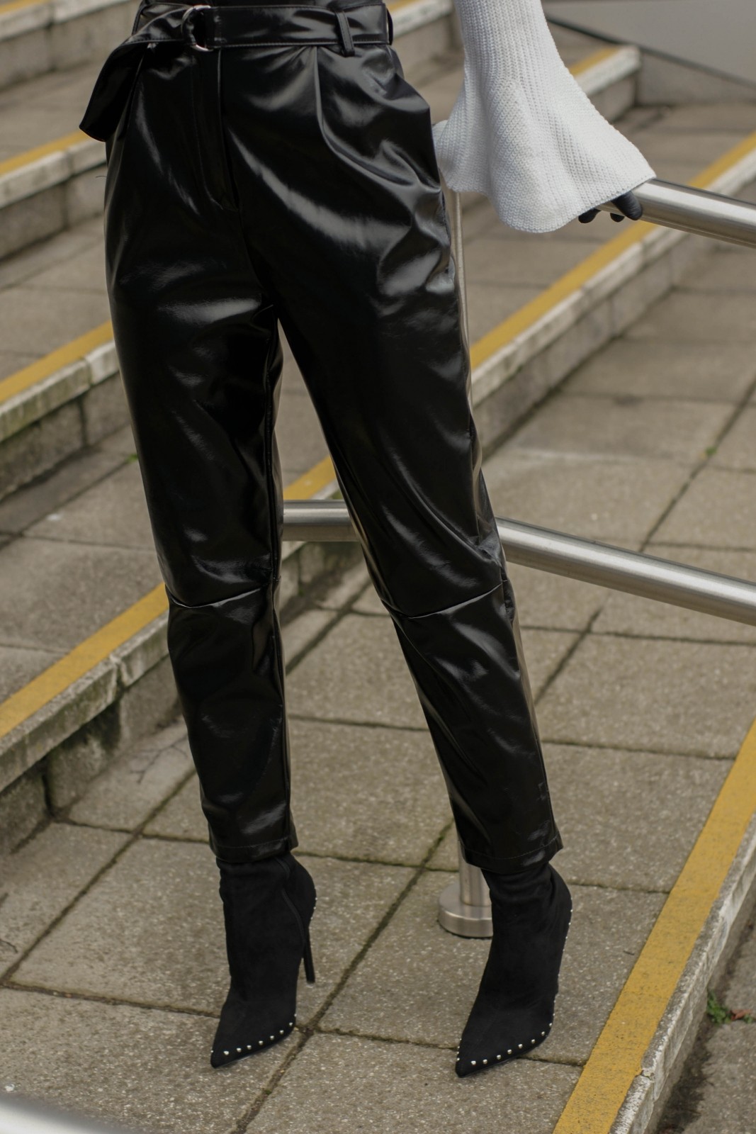 Black Vinyl Trousers