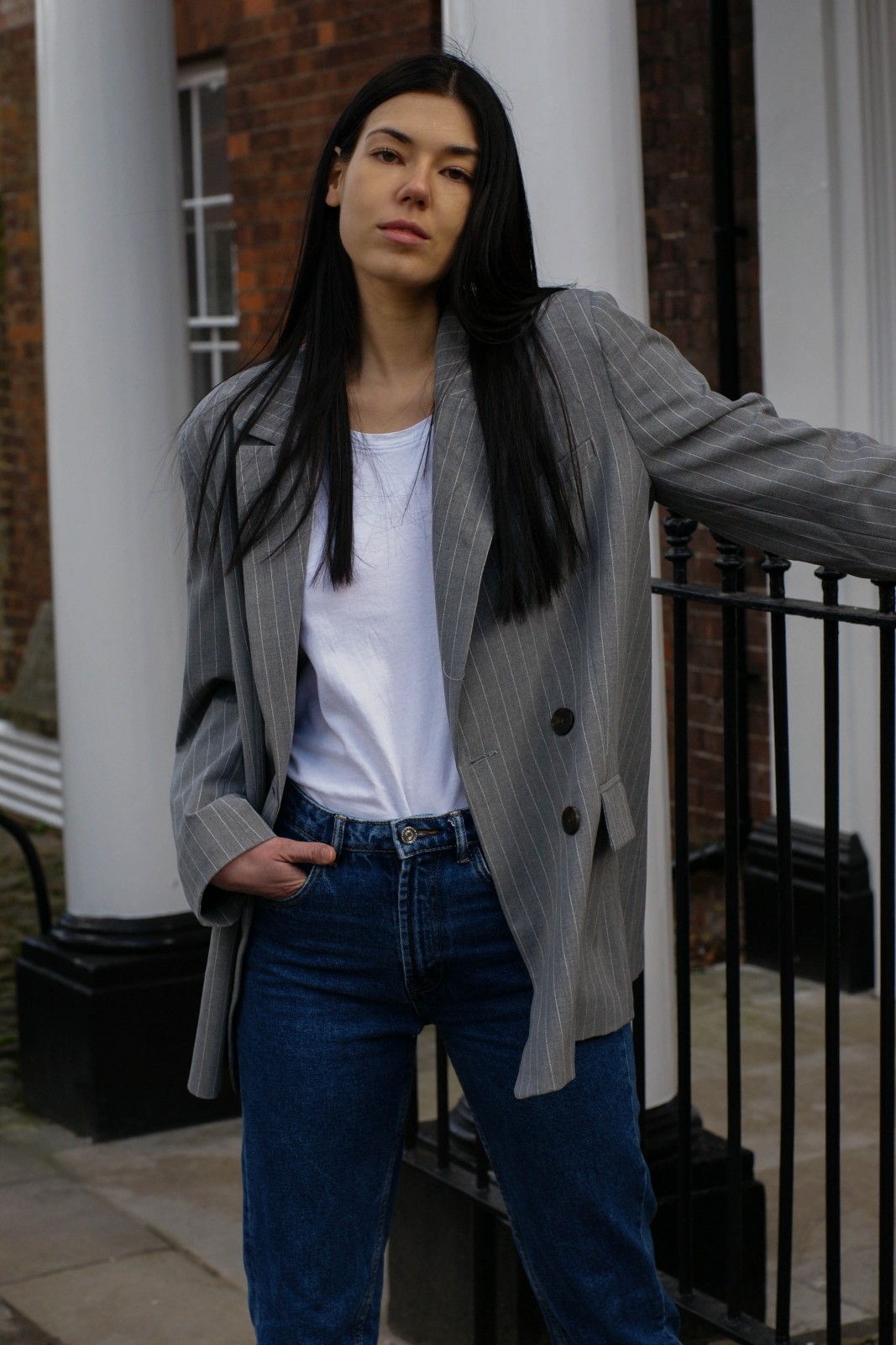 Oversized suit blazer River Island ootd