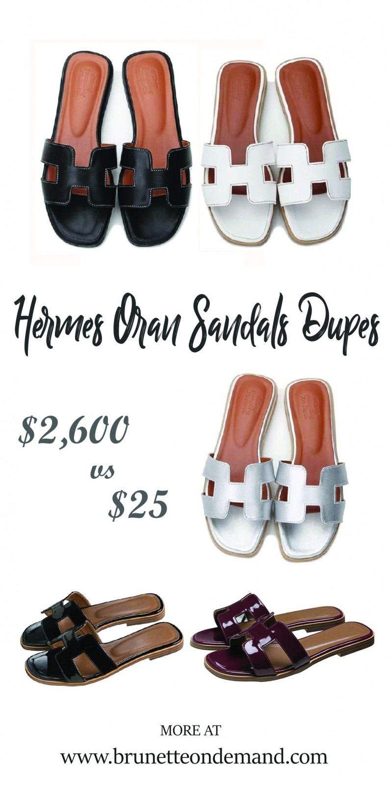 hermes slippers dupe