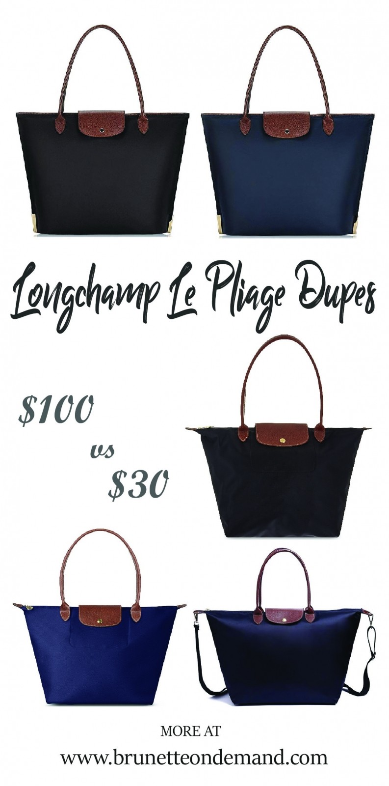 Longchamp Le Pliage Tote Dupes That Rival The Original