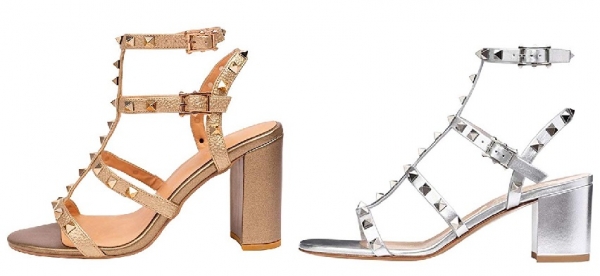 valentino rockstud block heel dupe