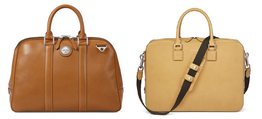 Aerodrome Mission Bag and Small Mount Street Laptop Bag from Aspinal of London