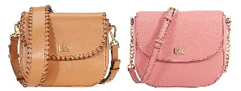 Affordable Handbags on Amazon Michael Kors Brown & Pink Leather Saddle Bags