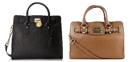 Affordable Michael Kors Handbags Selling on Amazon Black and Brown Hamilton Totes
