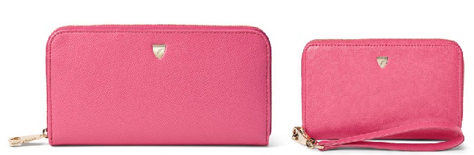 Aspinal of London Continental Wallet in pink