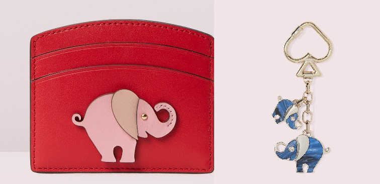 Kate Spade Tiny Elephant Card Holder and Bag Charm
