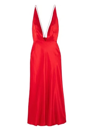 Open-back silk-satin midi dress to wear on your next date night