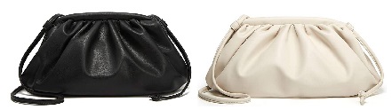 Small Black and White Cloud Pouch Bags