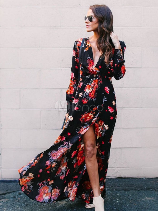 These Floral Dresses Will Make Your Summer Even Hotter Floral Maxi Wrap Dress