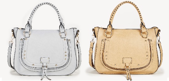 Vegan Studded Whipstitch Satchel Inspired by Chloe Marcie