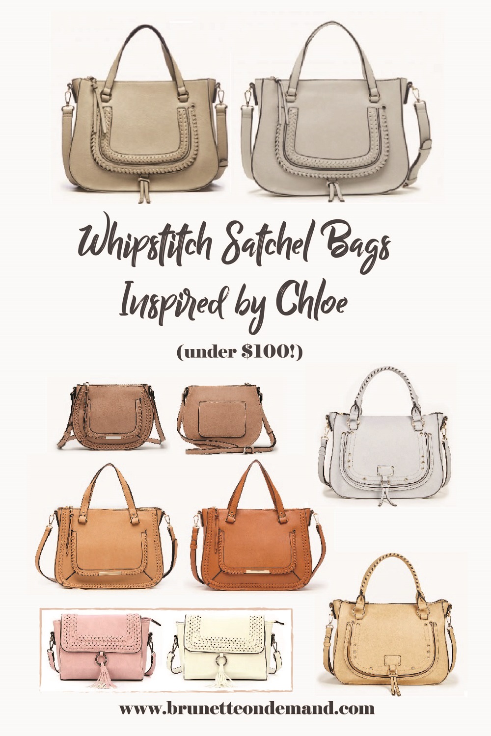 Whipstitch Satchel Bags inspired by Chloe